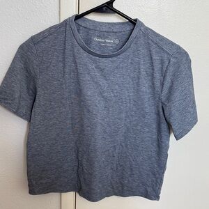 Outdoor Voices Heather Blue Crop Tee, XS